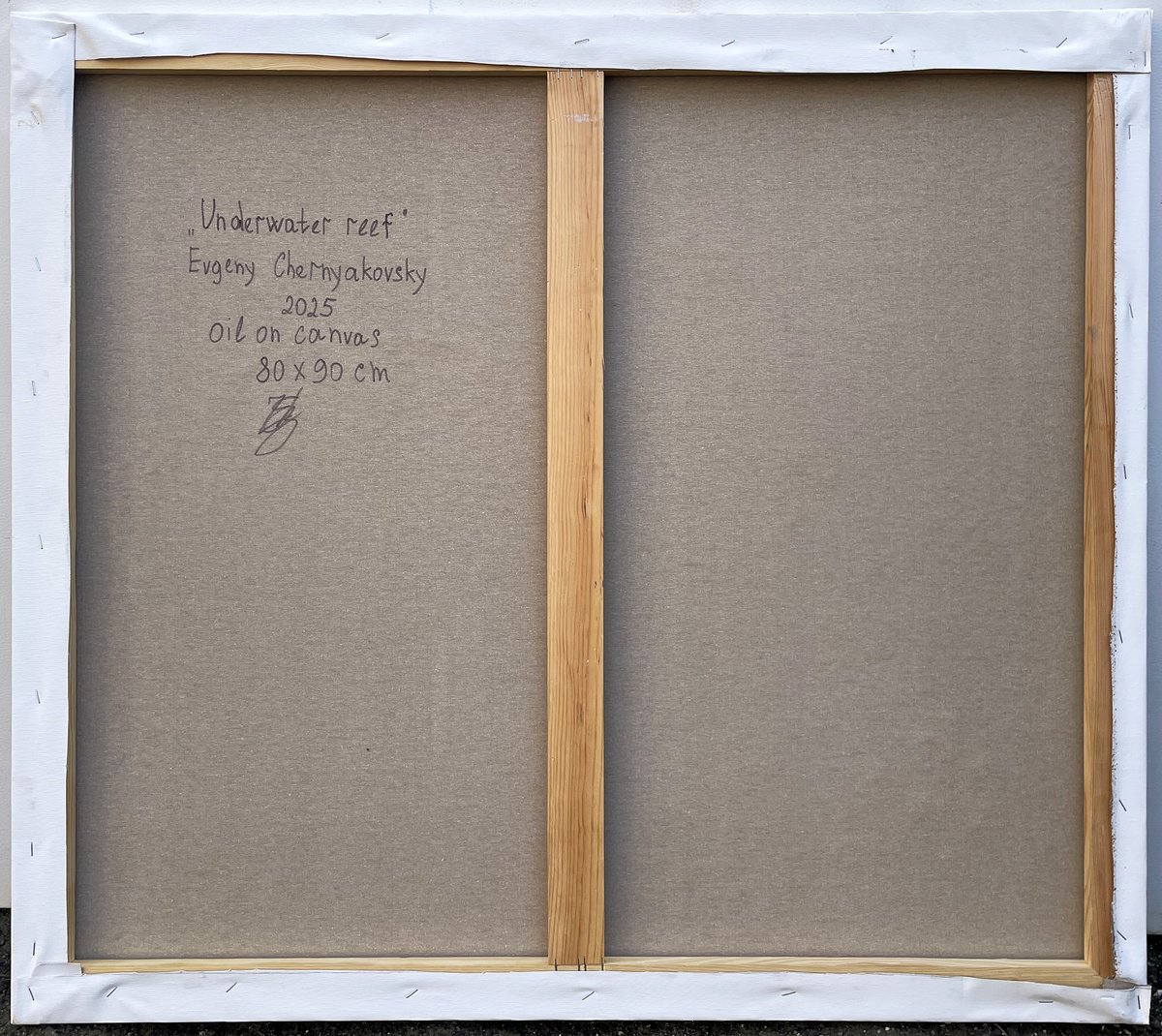 Impressionistic Animal Oil Painting By Evgeny Chernyakovsky, 35 X 31, Underwater Reef, Original Artwork