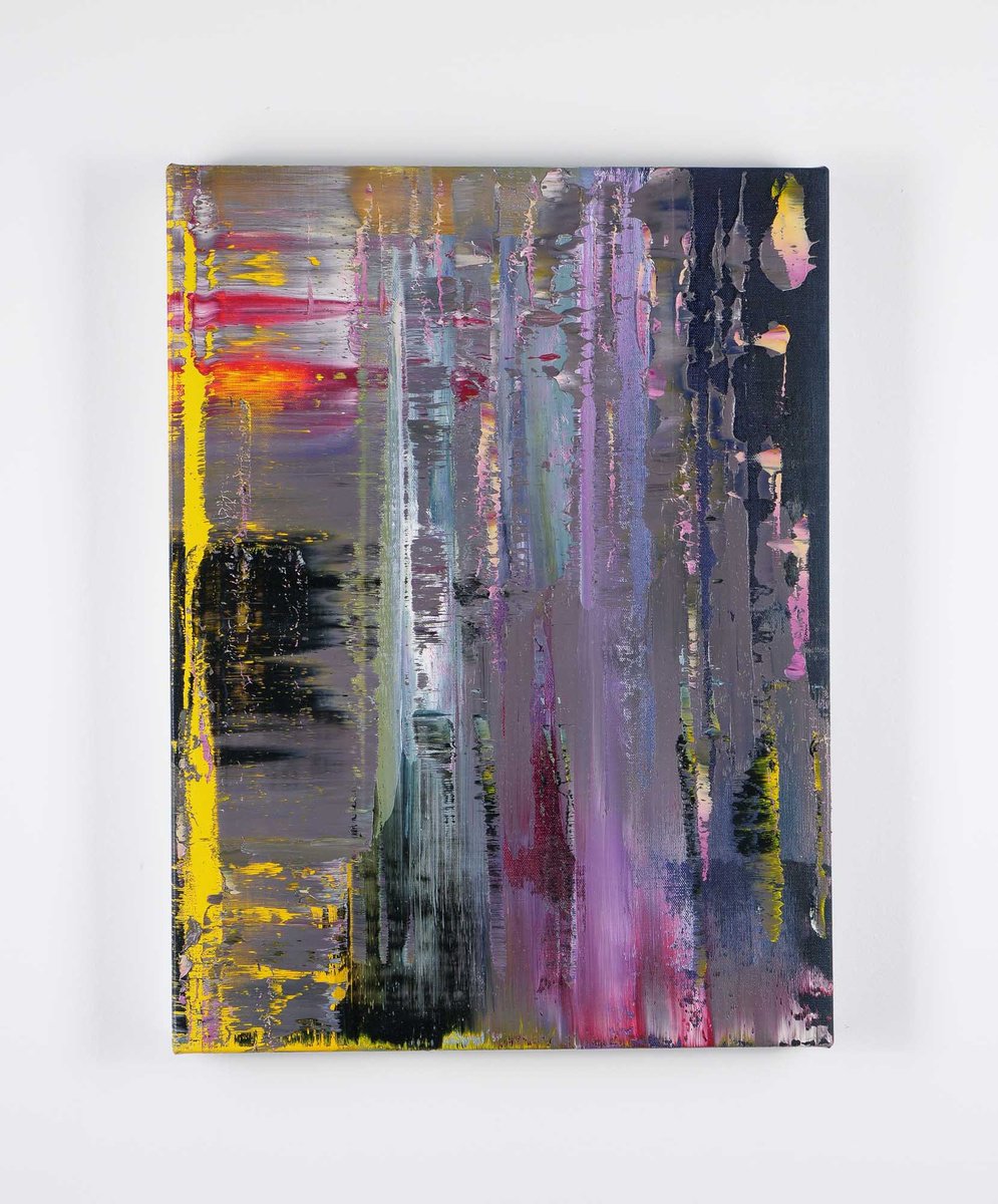 Organic Abstract Oil Painting By Vadim Shamanov, 15 X 20", Near Space, Original Artwork