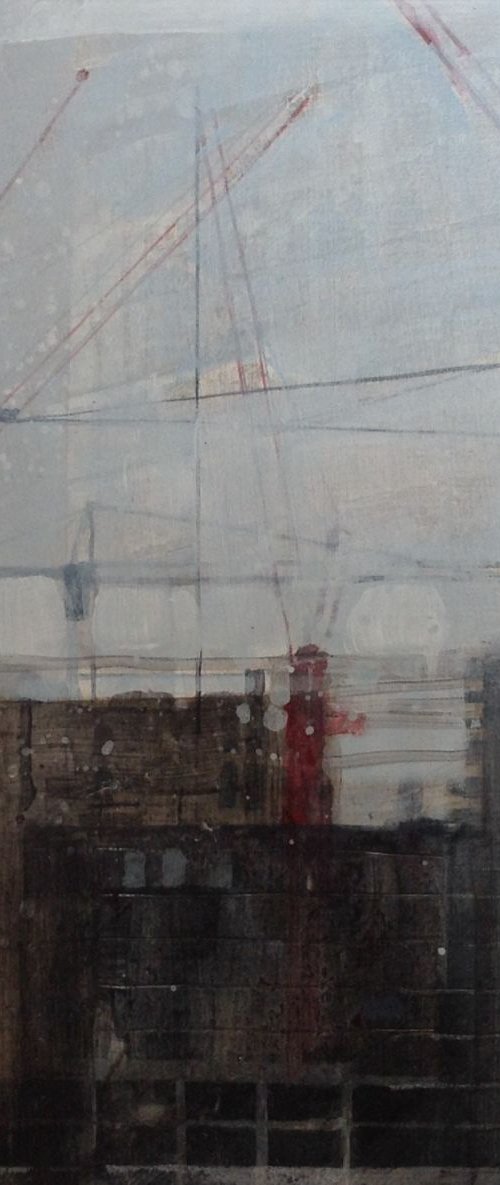 Battersea cranes 2, London by Julian Sutherland-Beatson