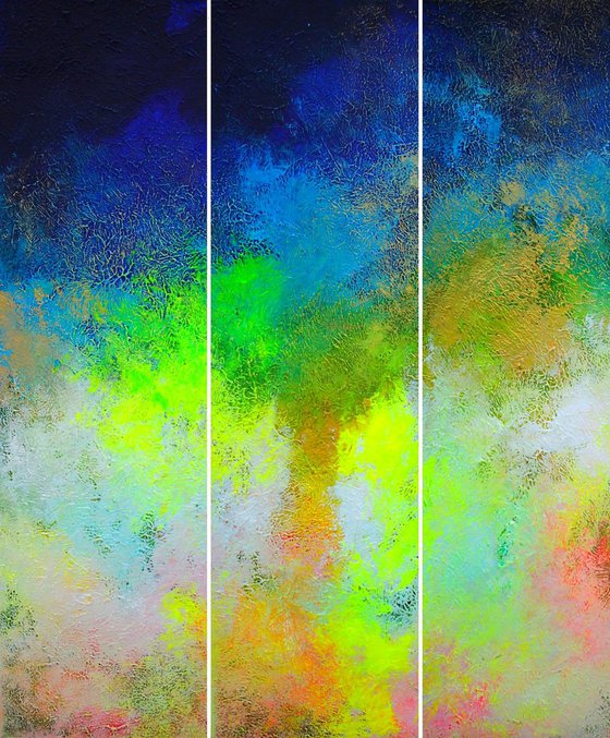 Abstract Triptych / 3 in 1 / Alex Senchenko © 2019 / Yellow Connection