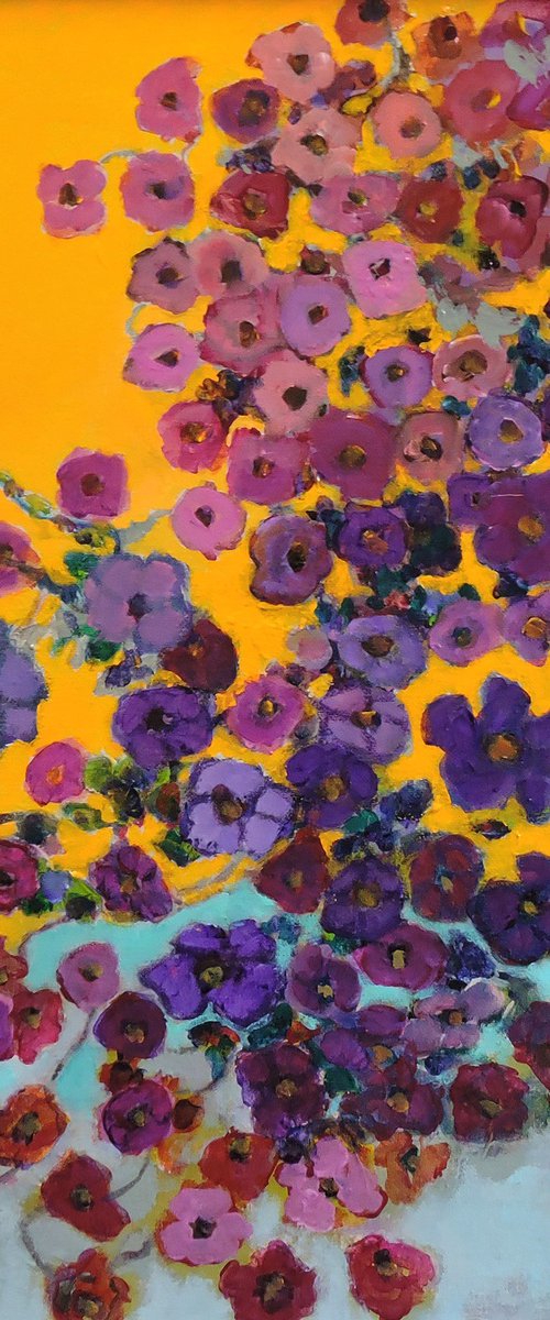 Purple Flower in Shadows. by Veta  Barker