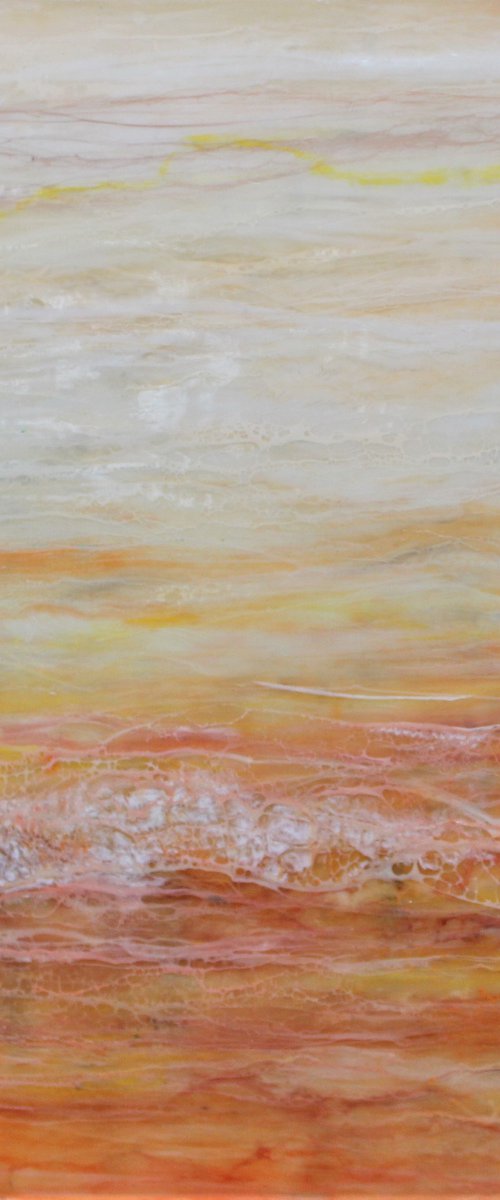 'Amber meditations" encaustic by Laura Spring