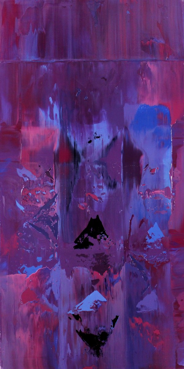 Organic Abstract Oil Painting By Athaang Art, 15 X 30, Abstract-208, Original Artwork