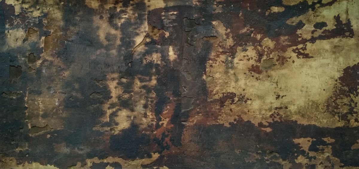 Abstract Painting By Abhishek Kumar, 3 X 3, Caoutchouc Iii, Original Artwork