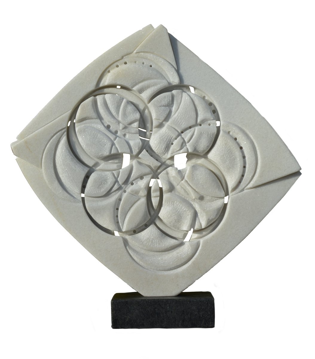 Landscape Stone Sculpture By Ognyan Chitakov, 29 X 30", "January", Original Artwork