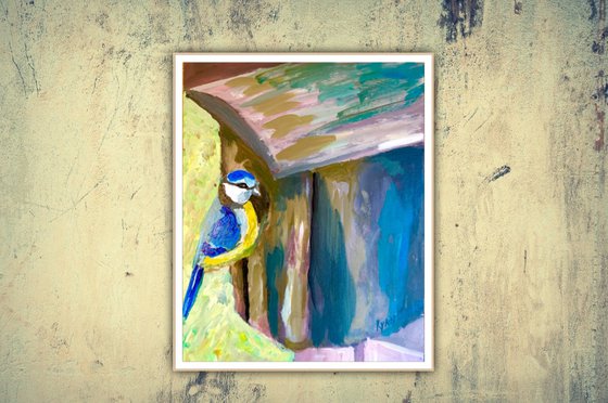 Blue Tit In Spring