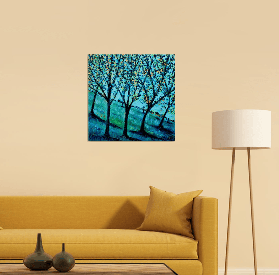 Landscape in Blue and Gold I