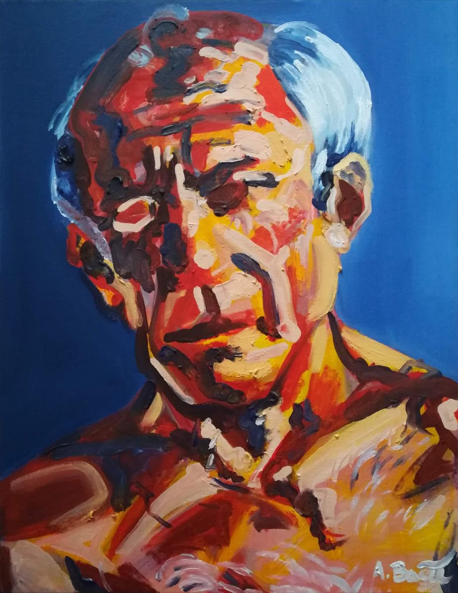 Expressive Portrait Oil Painting By Aleksandar Basic, 14 X 18, Pablo Picasso, Original Artwork