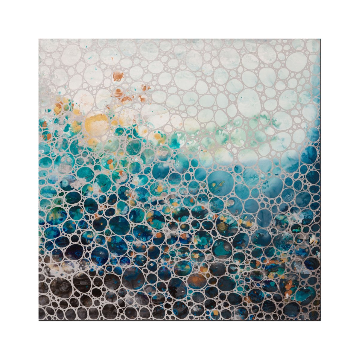 Abstract Acrylic Painting By Hilary Winfield, 30 X 30, Dimension 45, Original Artwork