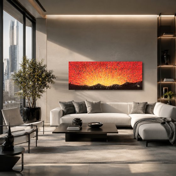 Tangerine Dawn - abstract sunrise