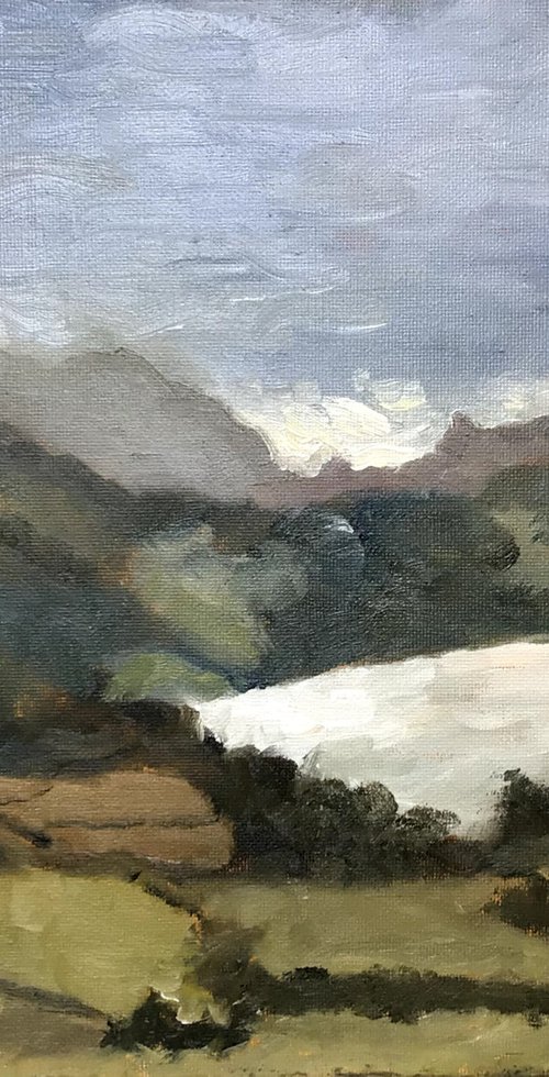 Snowdonia landscape - An original plein air oil painting by Julian Lovegrove Art