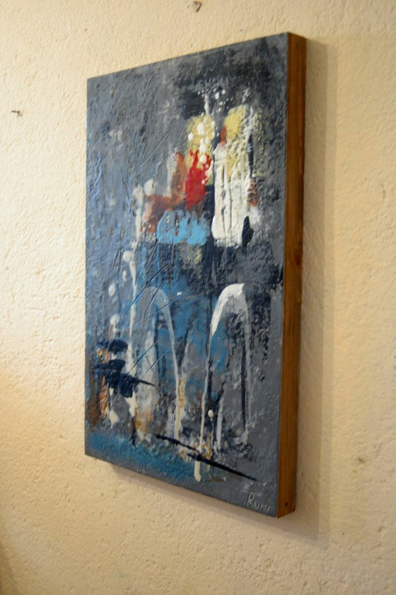 "Temple Doors" Encaustic.