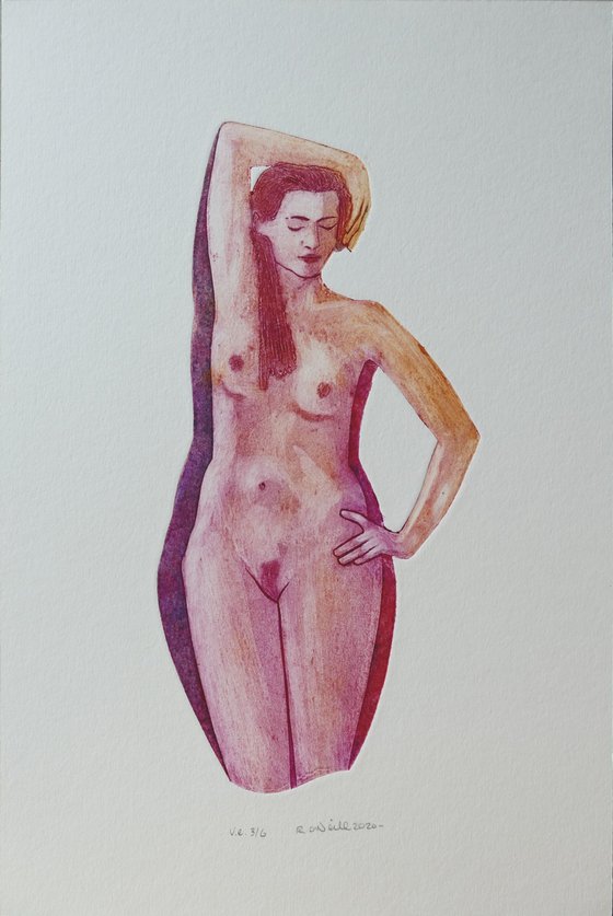 Victoria standing female nude x 6 variations