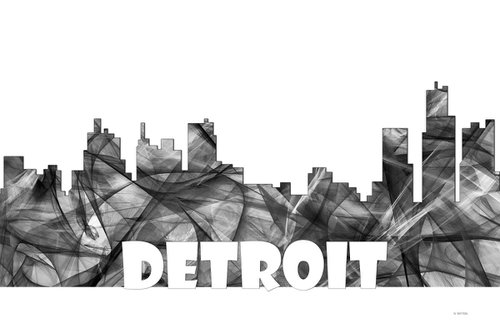 Detroit Skyline BG2 by Marlene Watson