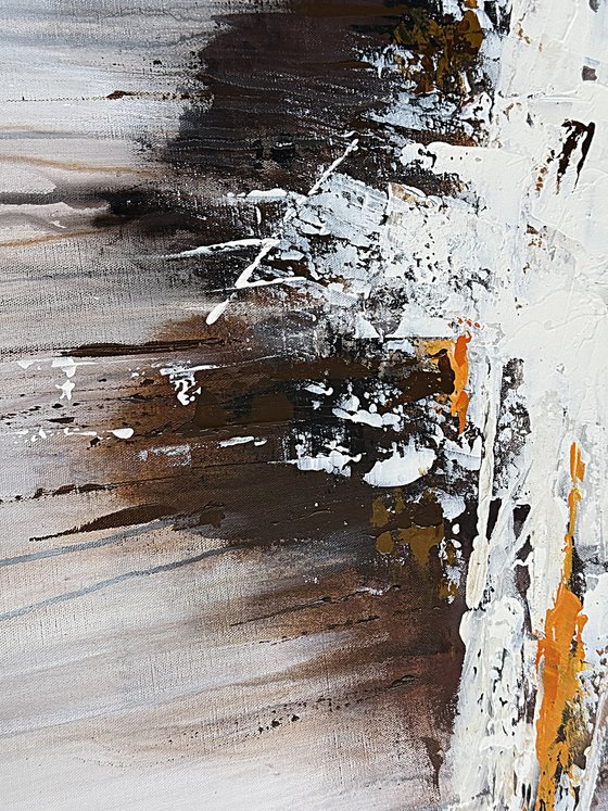 White Surge Over Dark Ground-Black White