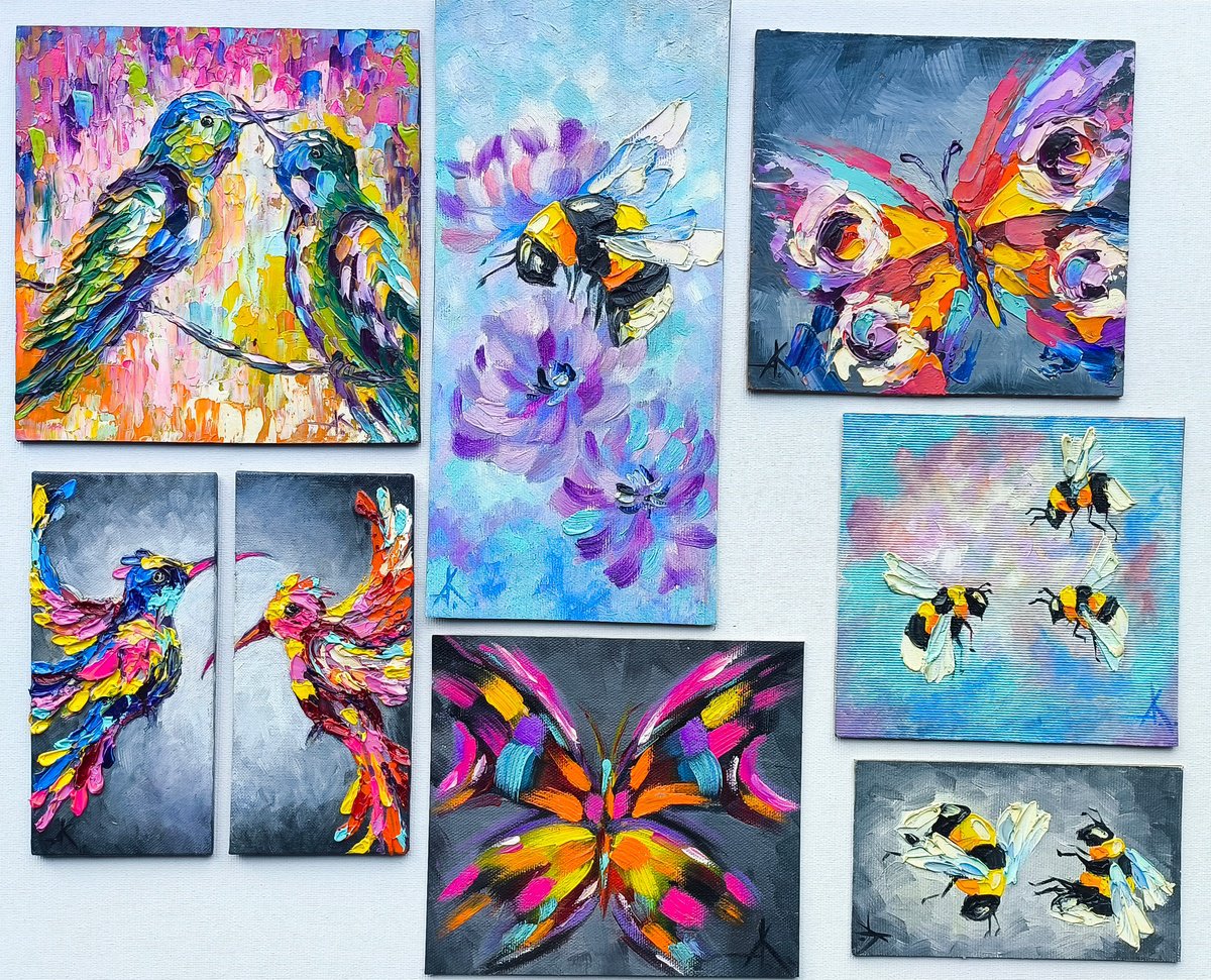 Expressive Oil Painting , Chasing The Horizon (Set Of 7) By Anastasia Kozorez, 18 X 16, Artwork For Sale On Artfinder