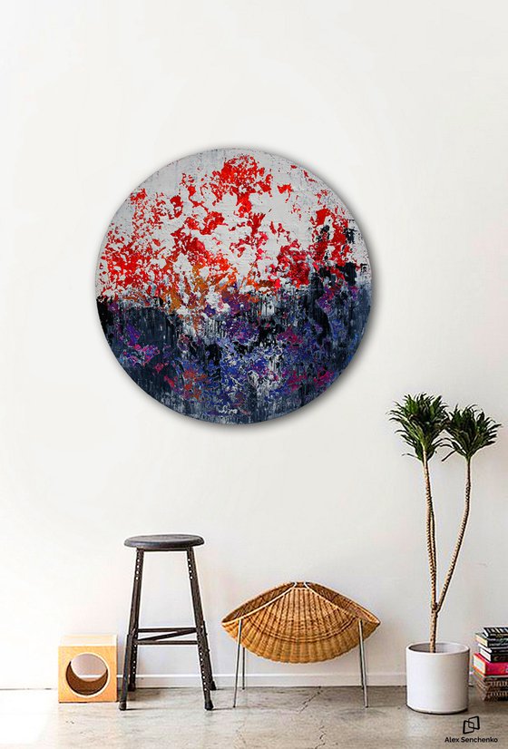 Circular abstract painting / Abstract 1137