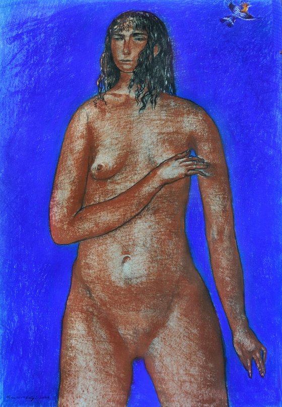 Woman with wet hair