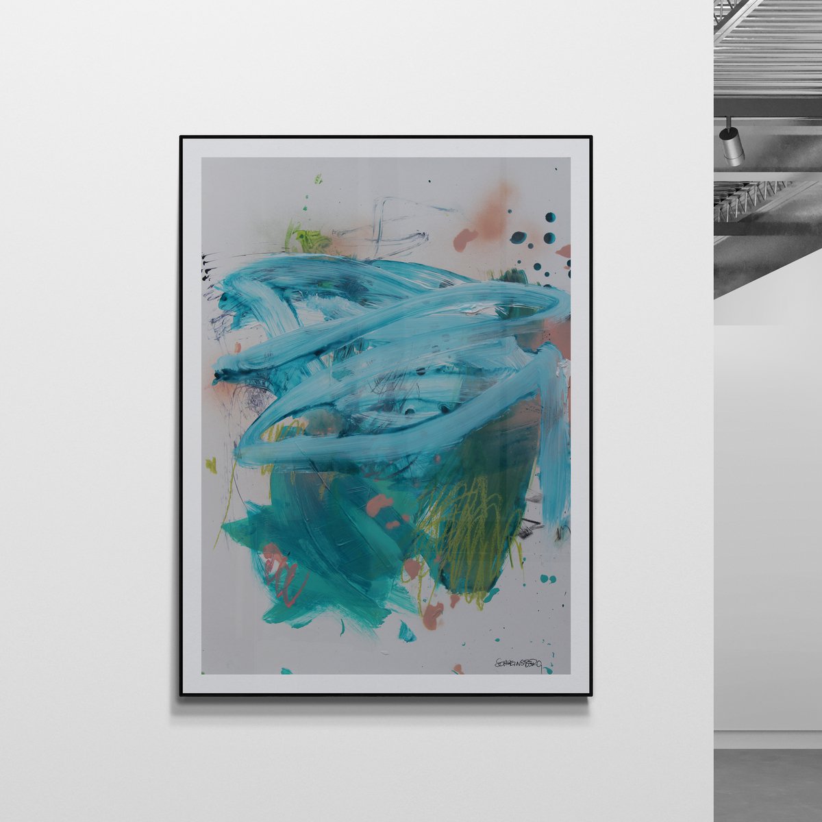 Expressive Abstract Painting By Daniela Schweinsberg, 20 X 28, Don