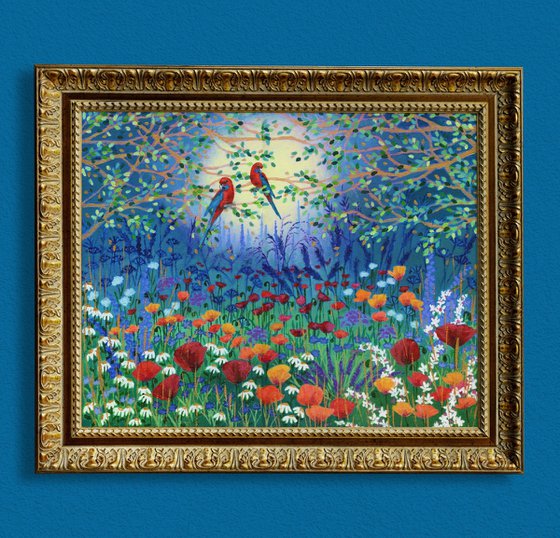 Parrots and Poppies
