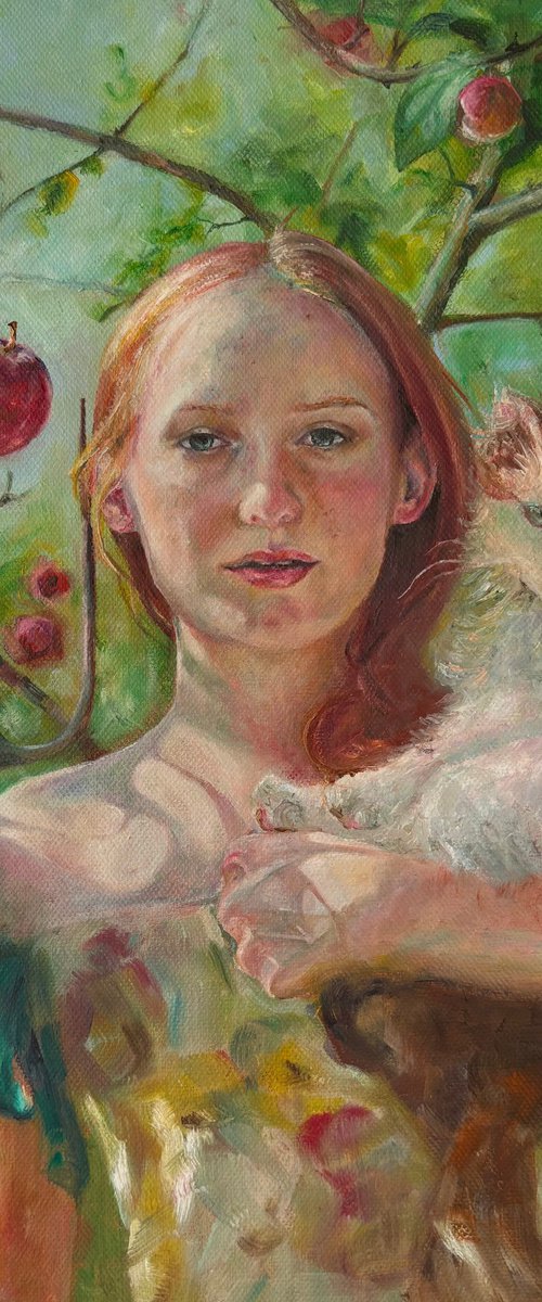 Eve with a cat by Anastasiya Kostyuk