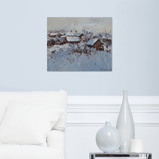 Winter Landscape - Original oil Landscape painting