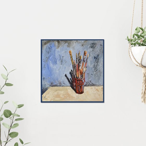 Artist"s paint brushes.