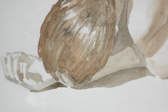 Watercolor Nude Study