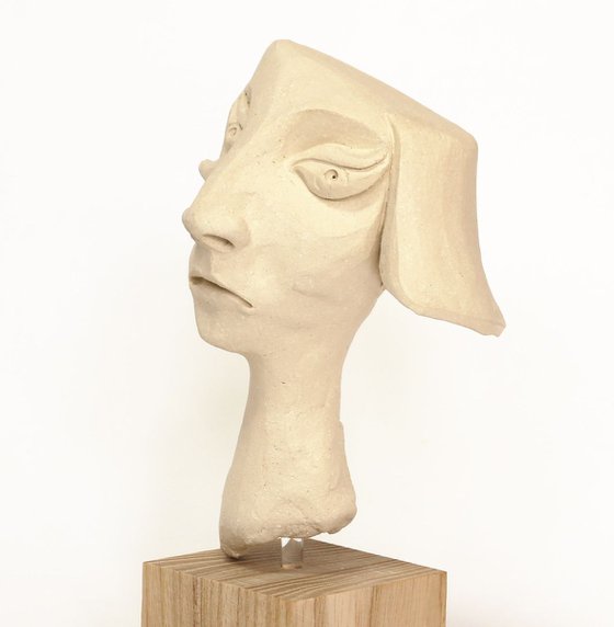 Paloma: ceramic portrait sculpture