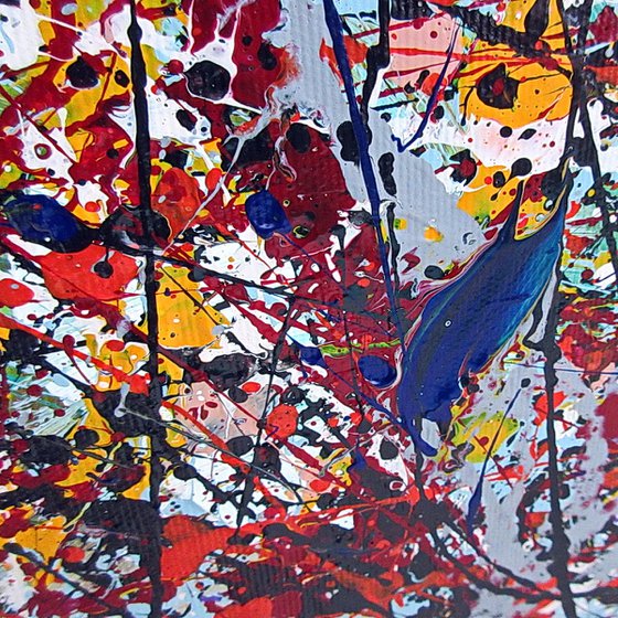 CONVERGENCE 11, framed, Pollock style