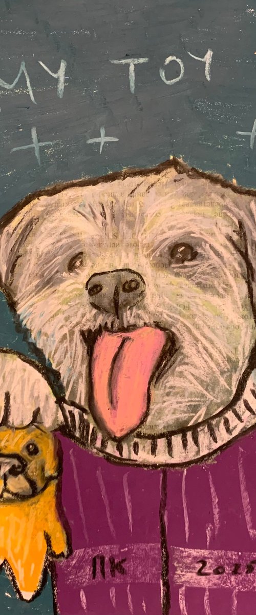 Dog with toy #13 by Pavel Kuragin