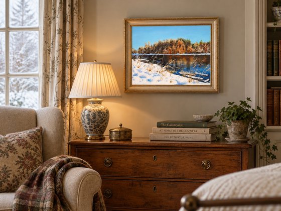 Winter River Landscape