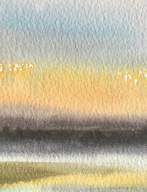 Amber gold over the Isle of Purbecks by Samantha Adams