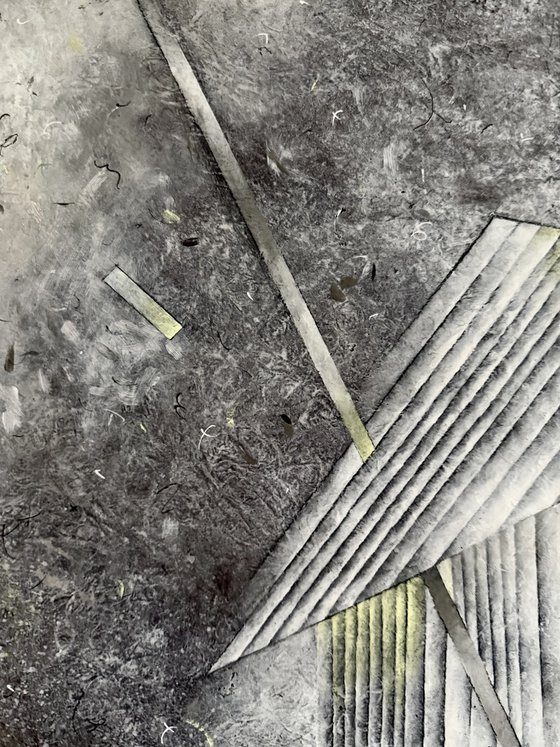 Striped reality, White flamingo