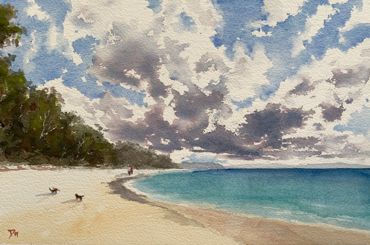 Clouds over Murrays beach - Jervis bay by Shelly Du