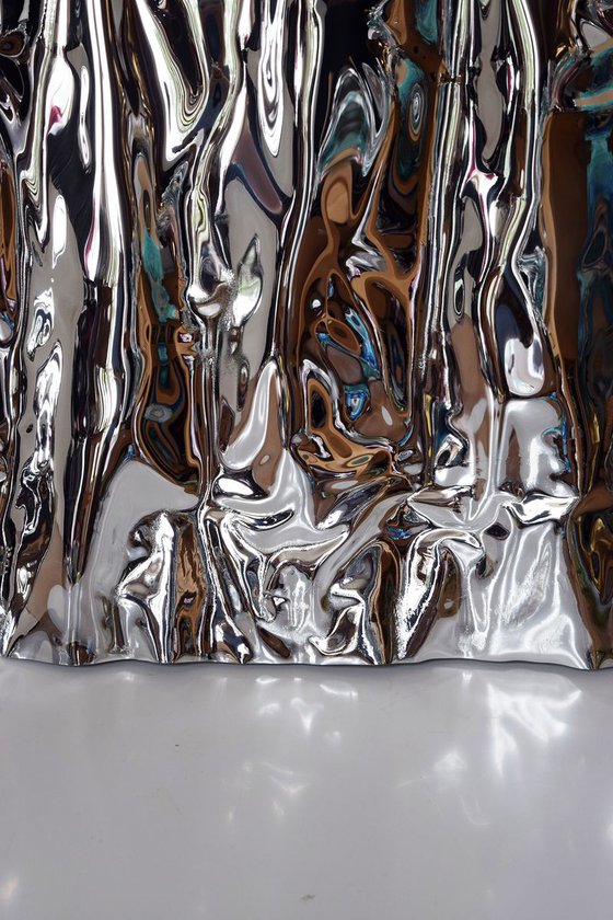 Waves in Silver Sculptural