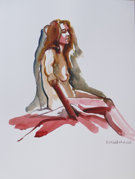 Seated female nude