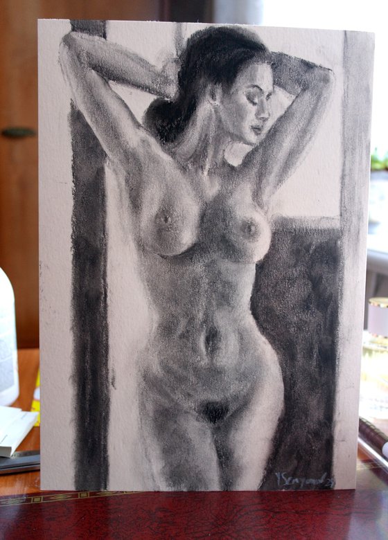 Female Figure 46 Charcoal Sketch
