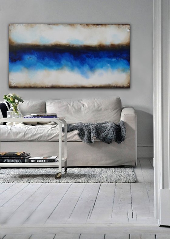 abstract blue (140 x 70 cm)