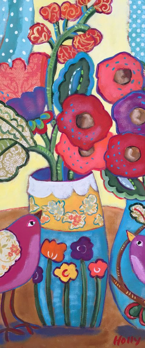 "Colorful Collage of Cheer and Chirps" by Holly Wojahn