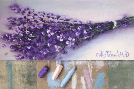 Lavender Provence, series of 3 paintings