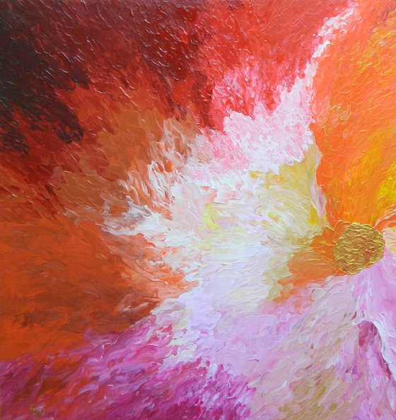 WILD ORCHID -  SUPER OFFER UNTIL DECEMBER 31; GIFT IDEAS; HOME, OFFICE DECOR; LARGE COLORFUL ABSTRACT AERIAL PAINTING