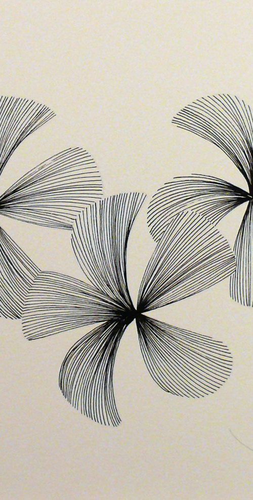 Tehos - Three black flowers 02 by Tehos