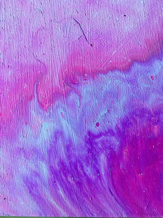 "Manifesting In Magenta" - FREE USA SHIPPING - Original Abstract PMS Fluid Acrylic Painting - 24 x 24 inches