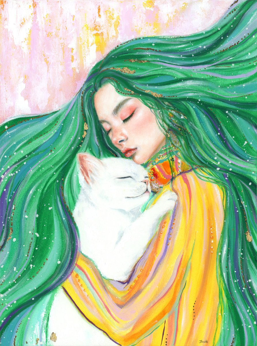 Expressive Portrait Oil Painting By Joule Kim, 9 X 12", Palette Of Comfort, Original Artwork