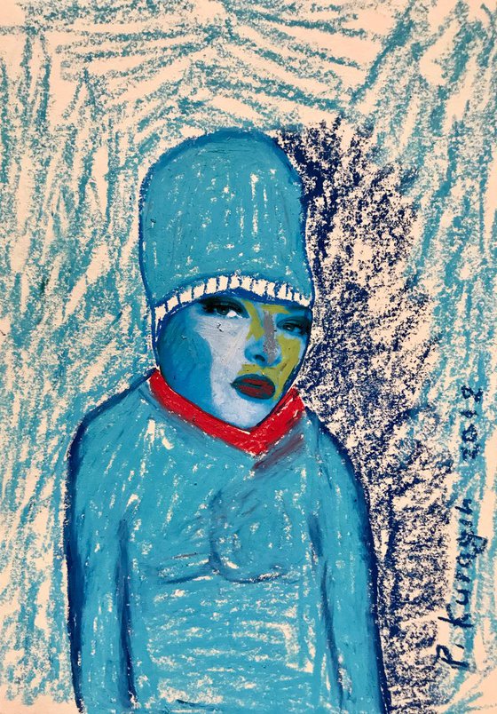 Blue woman