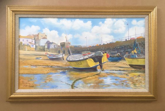 Yellow fishing boats, St. Ives