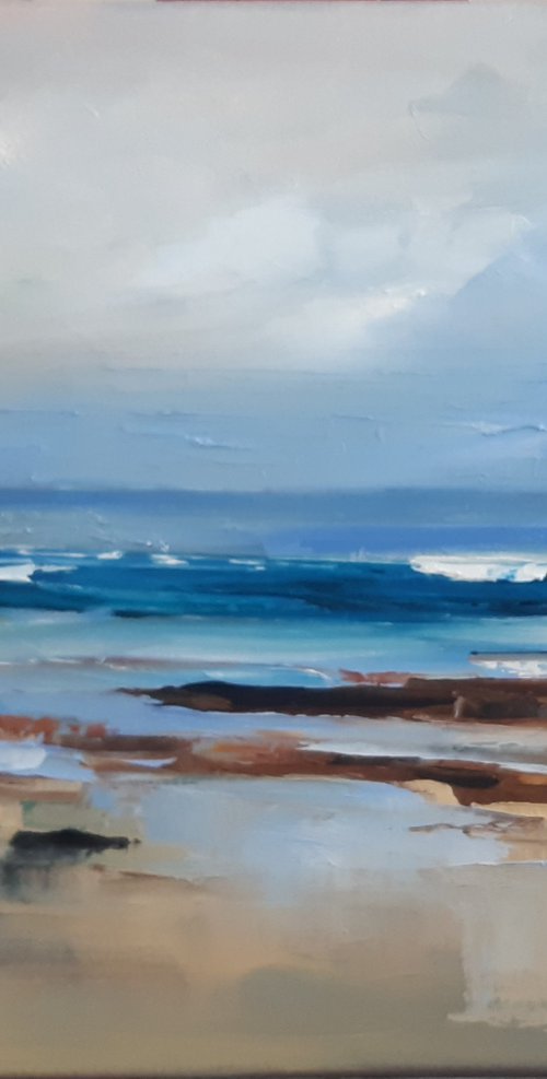 Big Cornish wave breaking #1 by Steve Keenan
