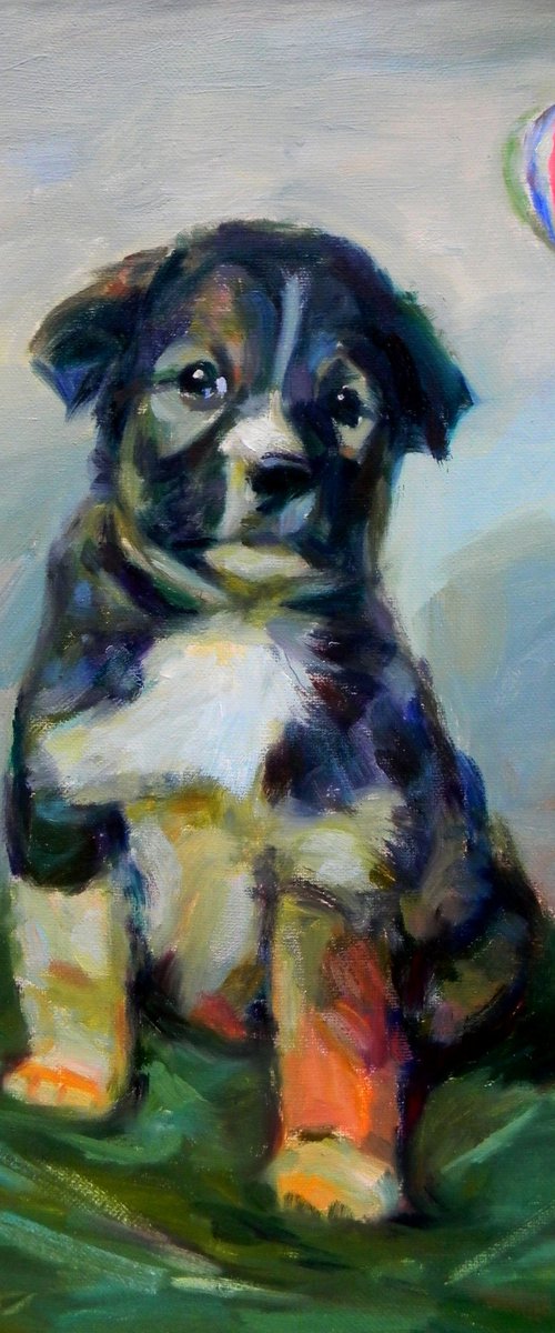 Puppy4 from the series "Take me with you" by Liudmyla Chemodanova