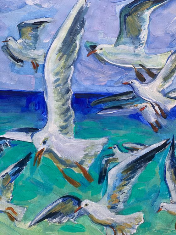 Flying birds